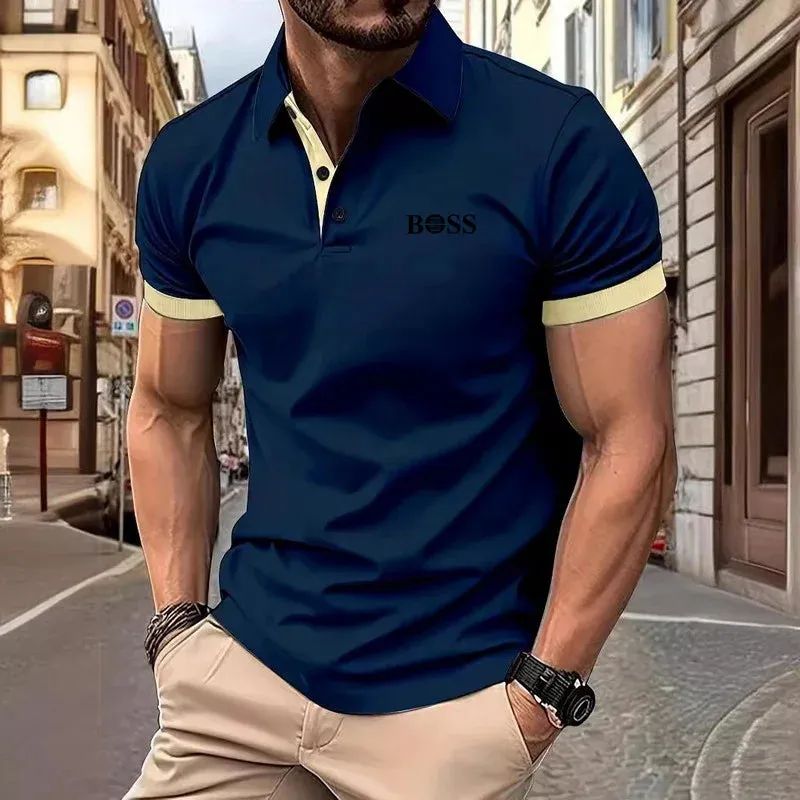 Breathable Office Fashion Short-Sleeved Polo Shirt