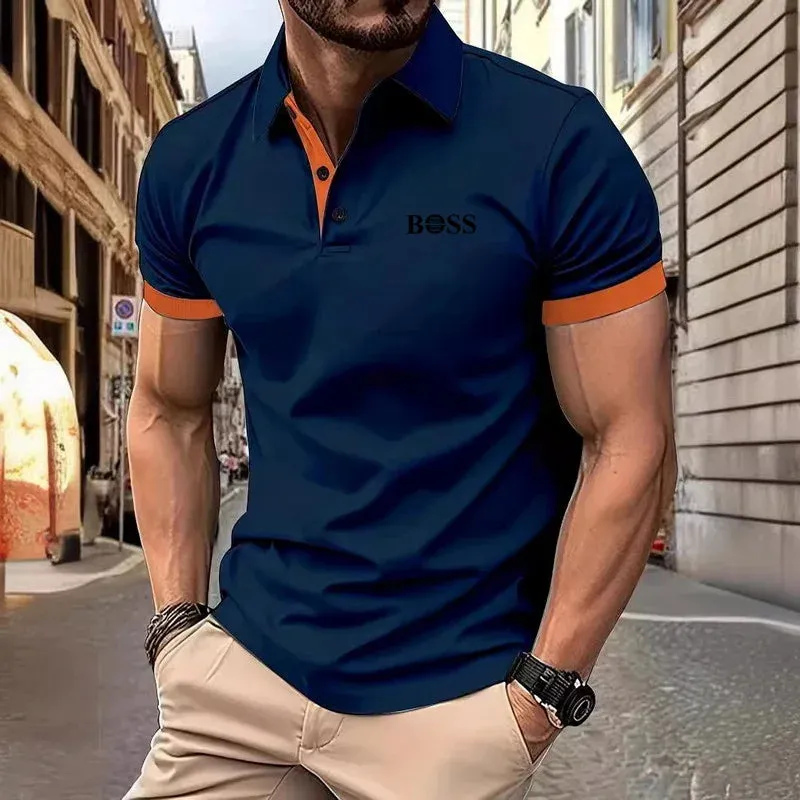 Breathable Office Fashion Short-Sleeved Polo Shirt