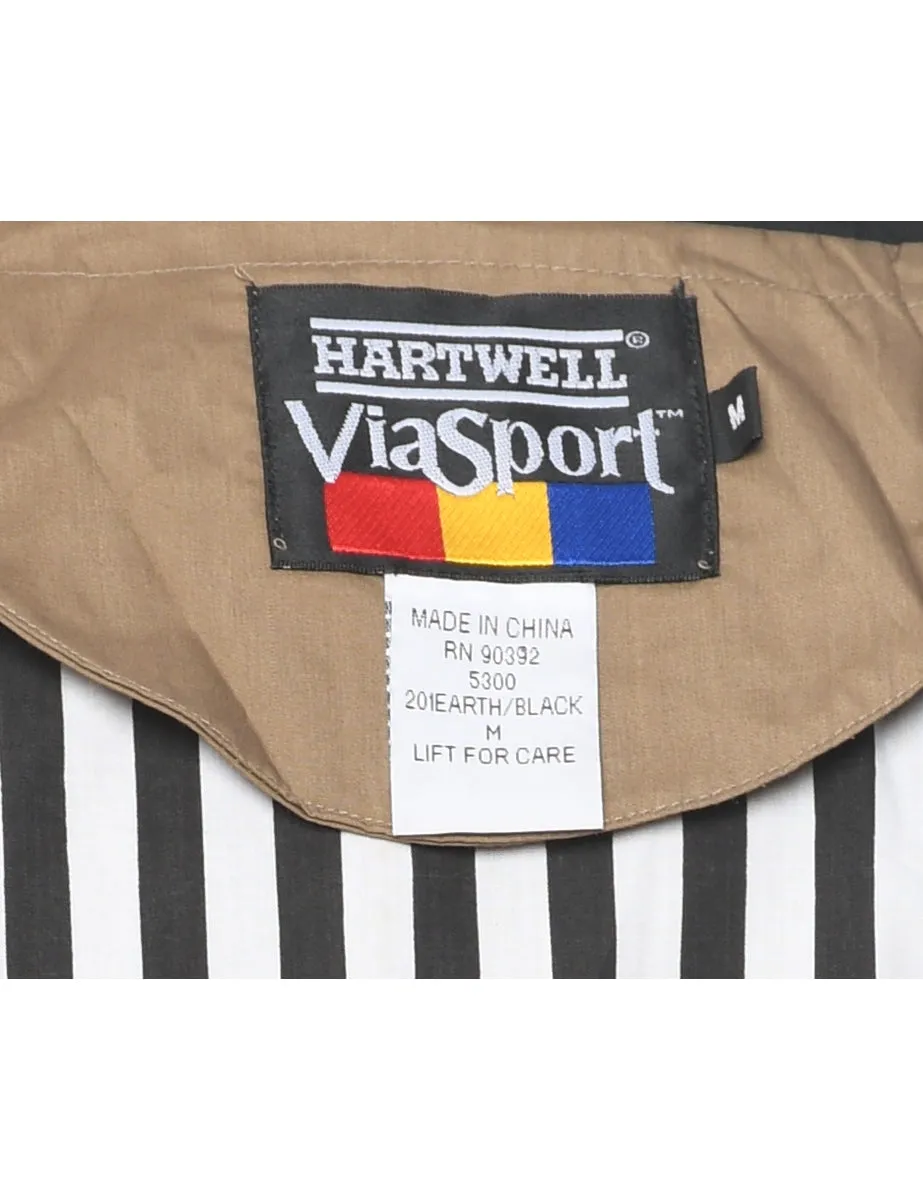 Brown Classic Zip-Front Jacket - M