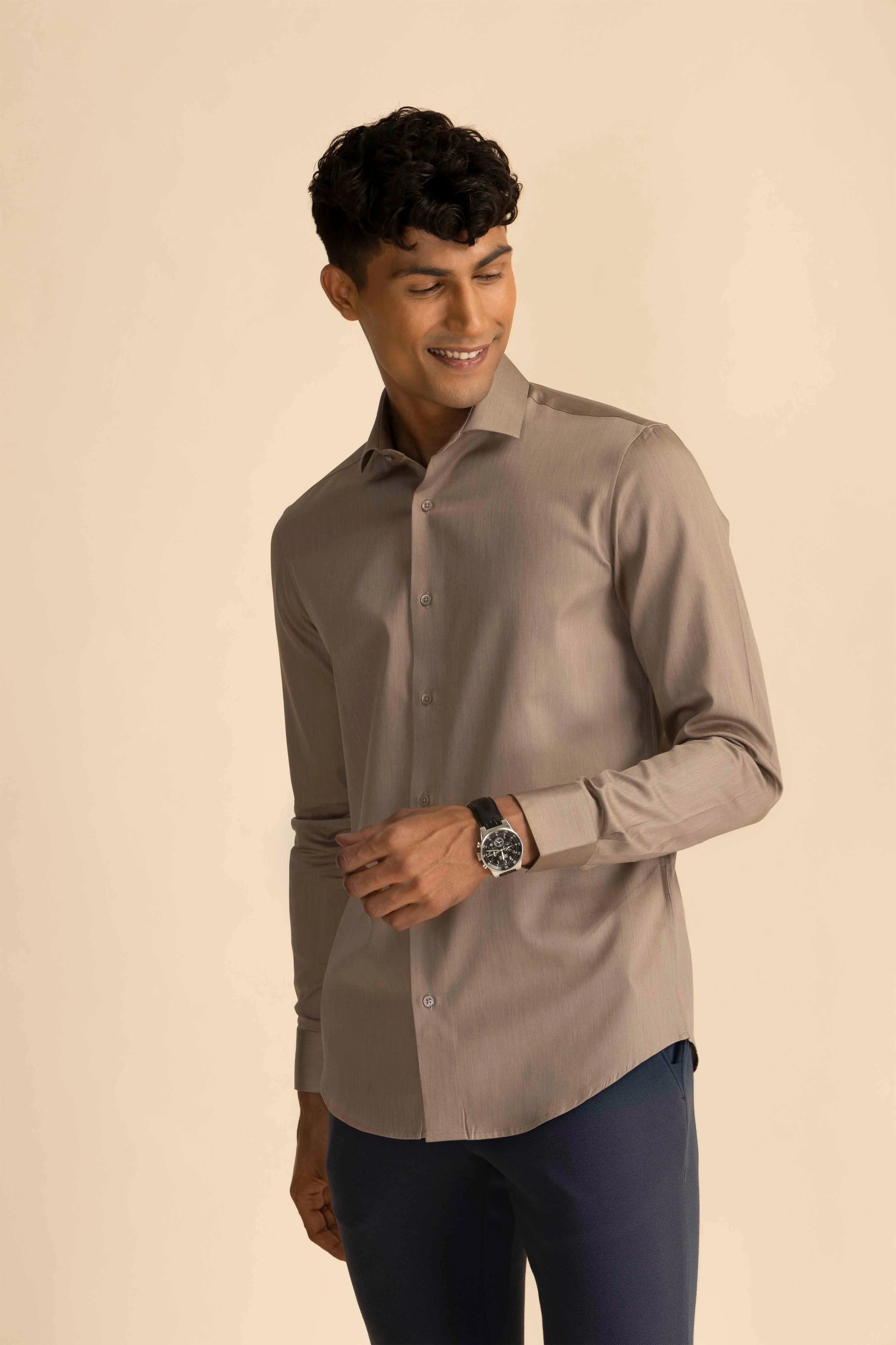 Brown Melange Shirt