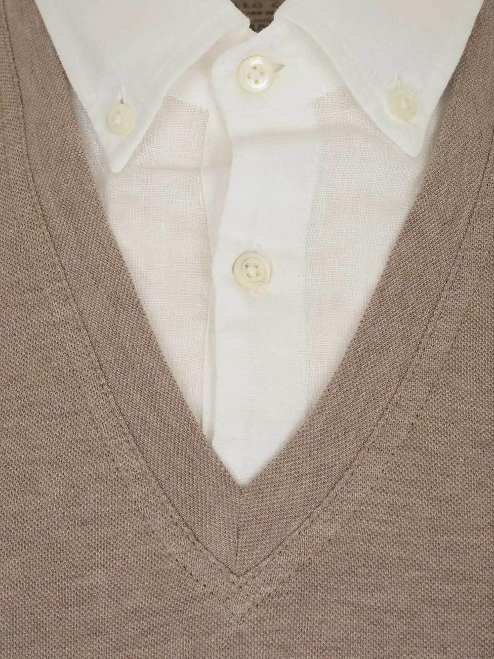 Brunello Cucinelli V-Neck Layered T-Shirt