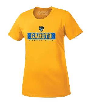 Caboto Soccer Club Block Letters Ladies Dri-Fit T-Shirt with Printed Logo