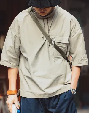 Casual Mountain Push Bag Loose Breathable Men's T-shirt