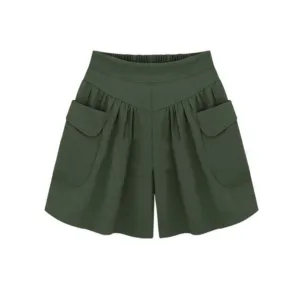 Casual Shorts Women Summer Elastic Waist Loose Casual Shorts