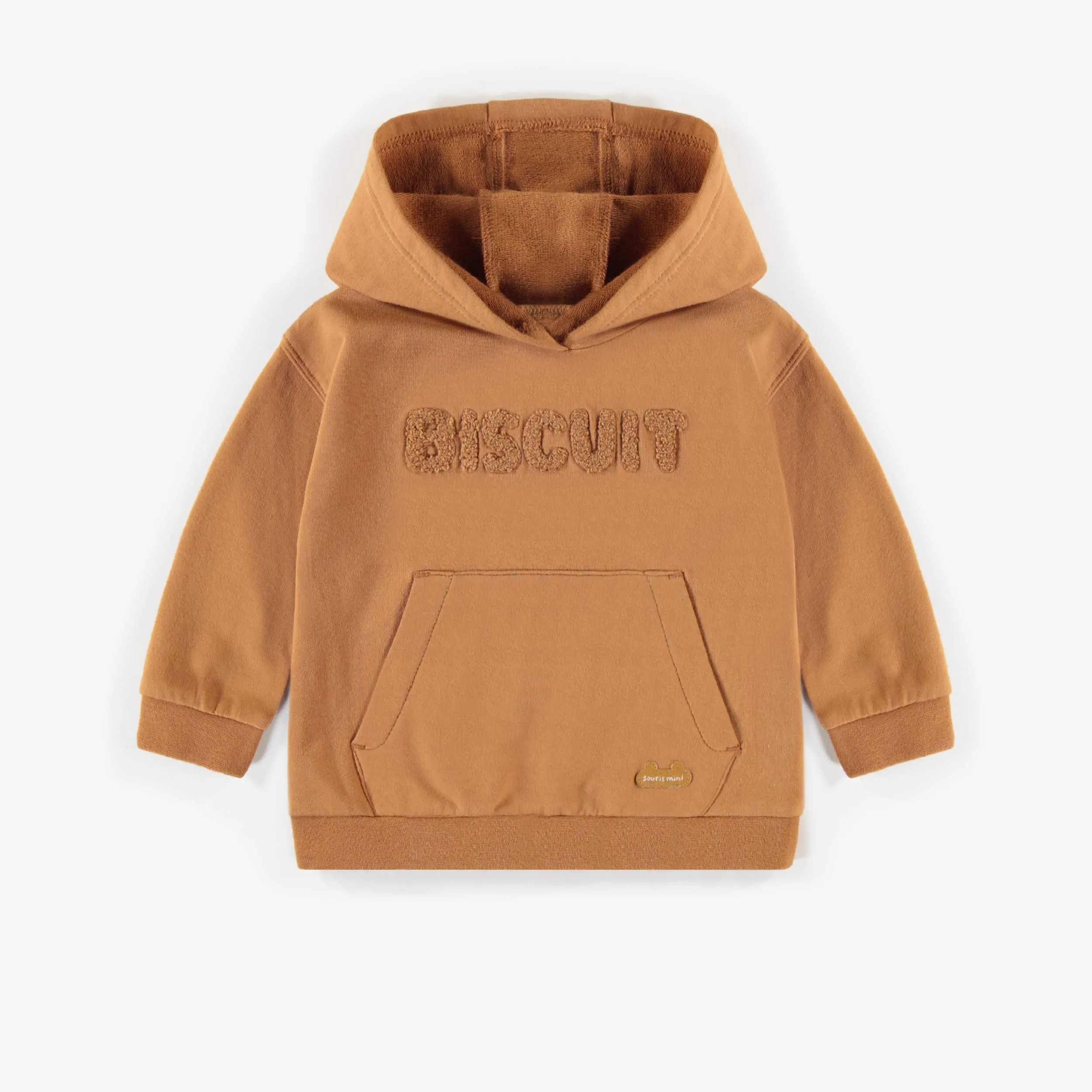 Chandail à capuchon en coton français biologique, naissance  || Caramel hoodie in organic French Terry, newborn