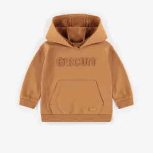 Chandail à capuchon en coton français biologique, naissance  || Caramel hoodie in organic French Terry, newborn