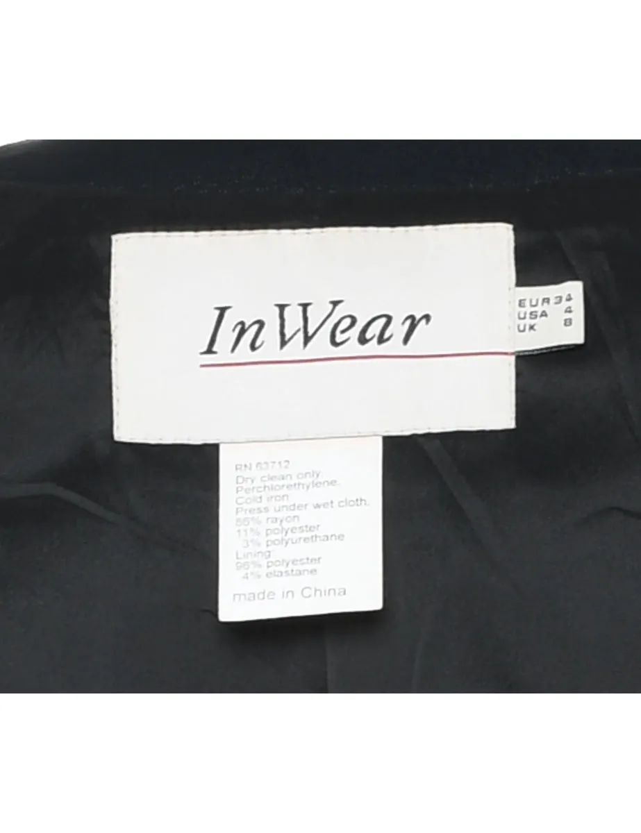 Classic Black Zip-Front Evening Jacket - S