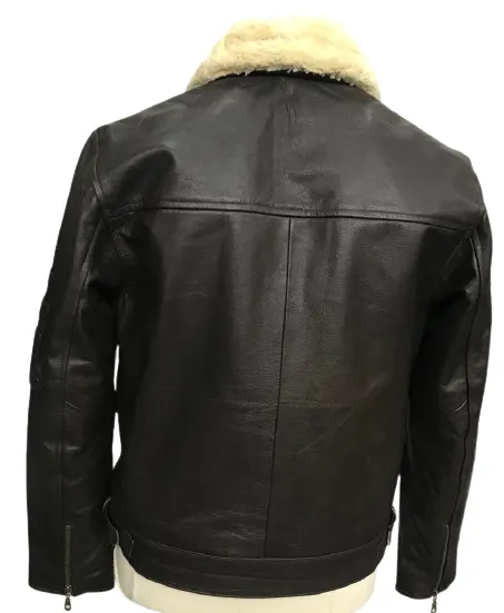Classic  Flying Pilot Brown Seep Nappa Leather Aviator Jacket 159
