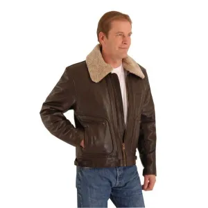 Classic  Flying Pilot Brown Seep Nappa Leather Aviator Jacket 159
