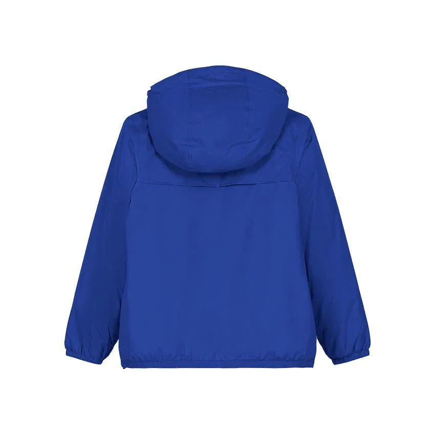 CLAUDE - KIDS PACKABLE FULL ZIP RAIN JACKET IN BLUE ROYAL MARINE