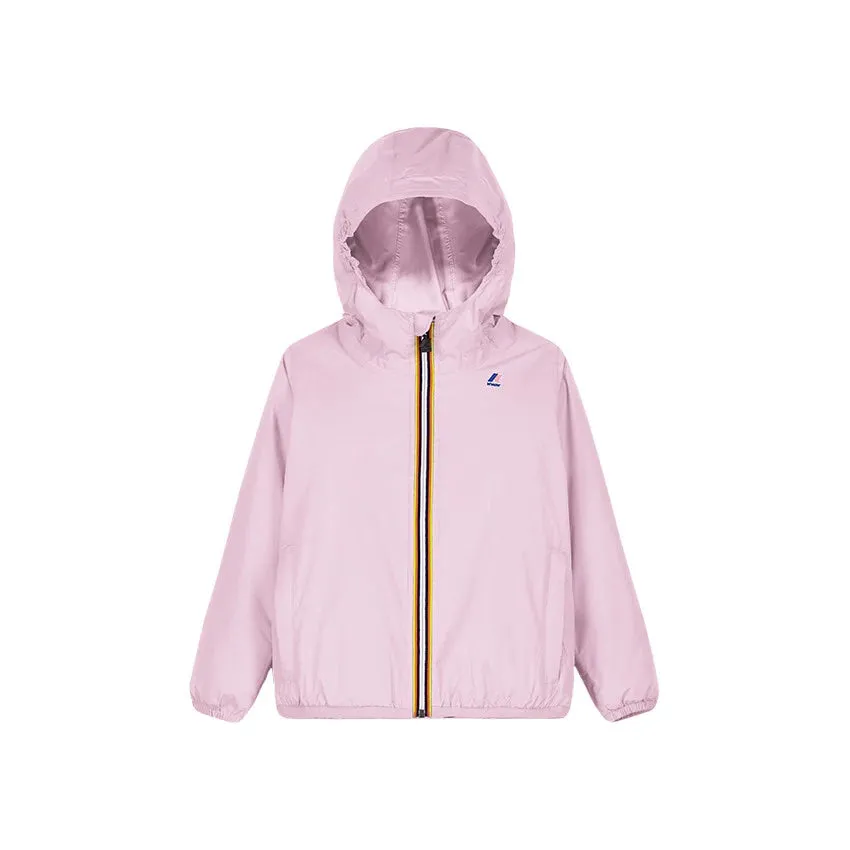 CLAUDE - KIDS PACKABLE FULL ZIP RAIN JACKET IN PINK