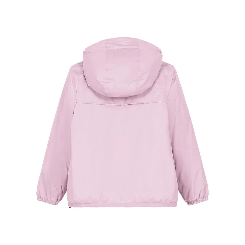 CLAUDE - KIDS PACKABLE FULL ZIP RAIN JACKET IN PINK