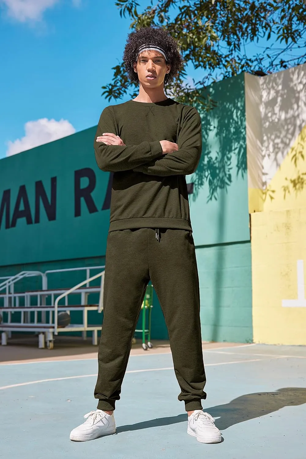 COOFANDY Men's Tracksuit 2 Piece Long Sleeve Pullover Jogging Track Suit Athletic Casual Sweatsuit