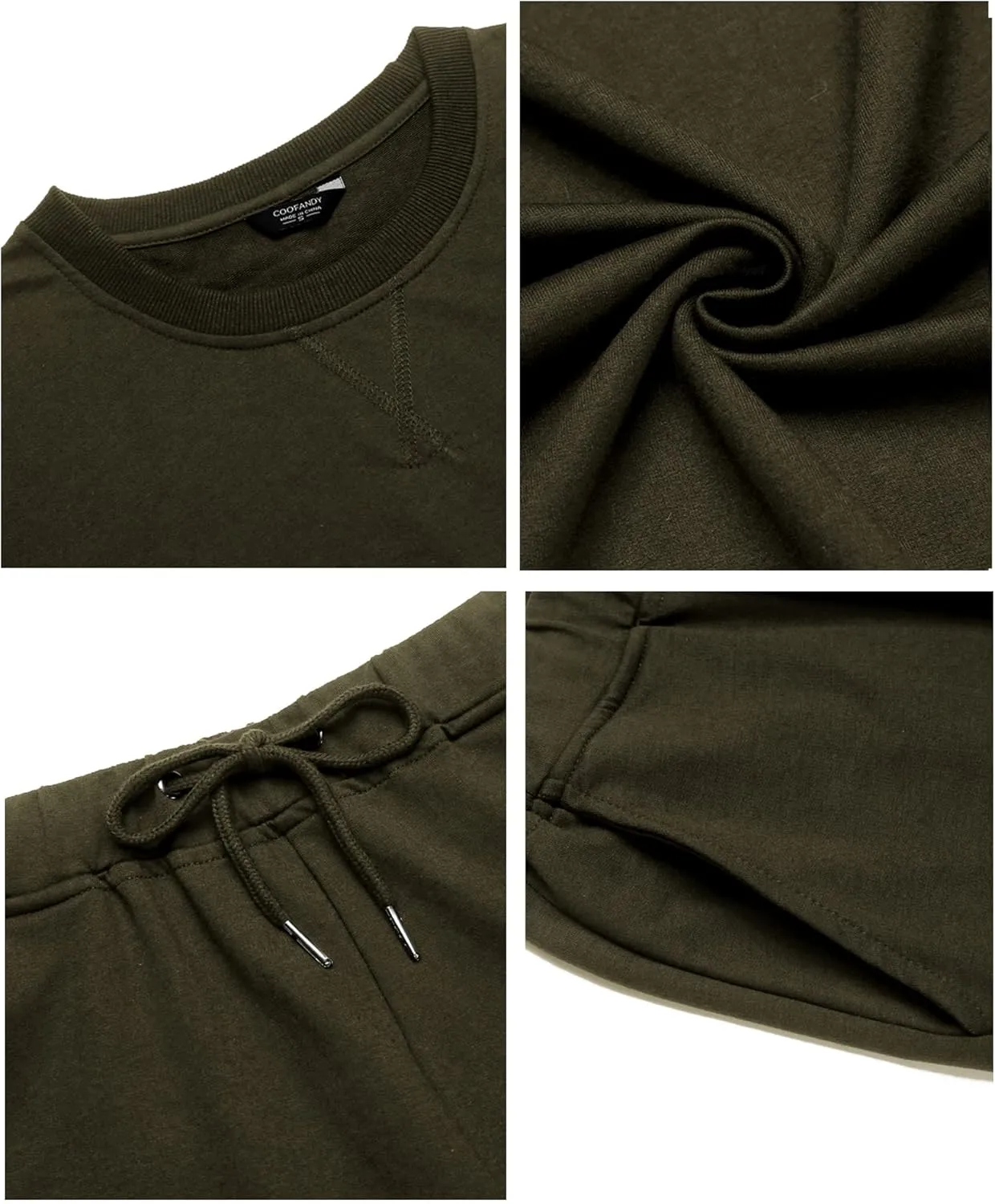 COOFANDY Men's Tracksuit 2 Piece Long Sleeve Pullover Jogging Track Suit Athletic Casual Sweatsuit