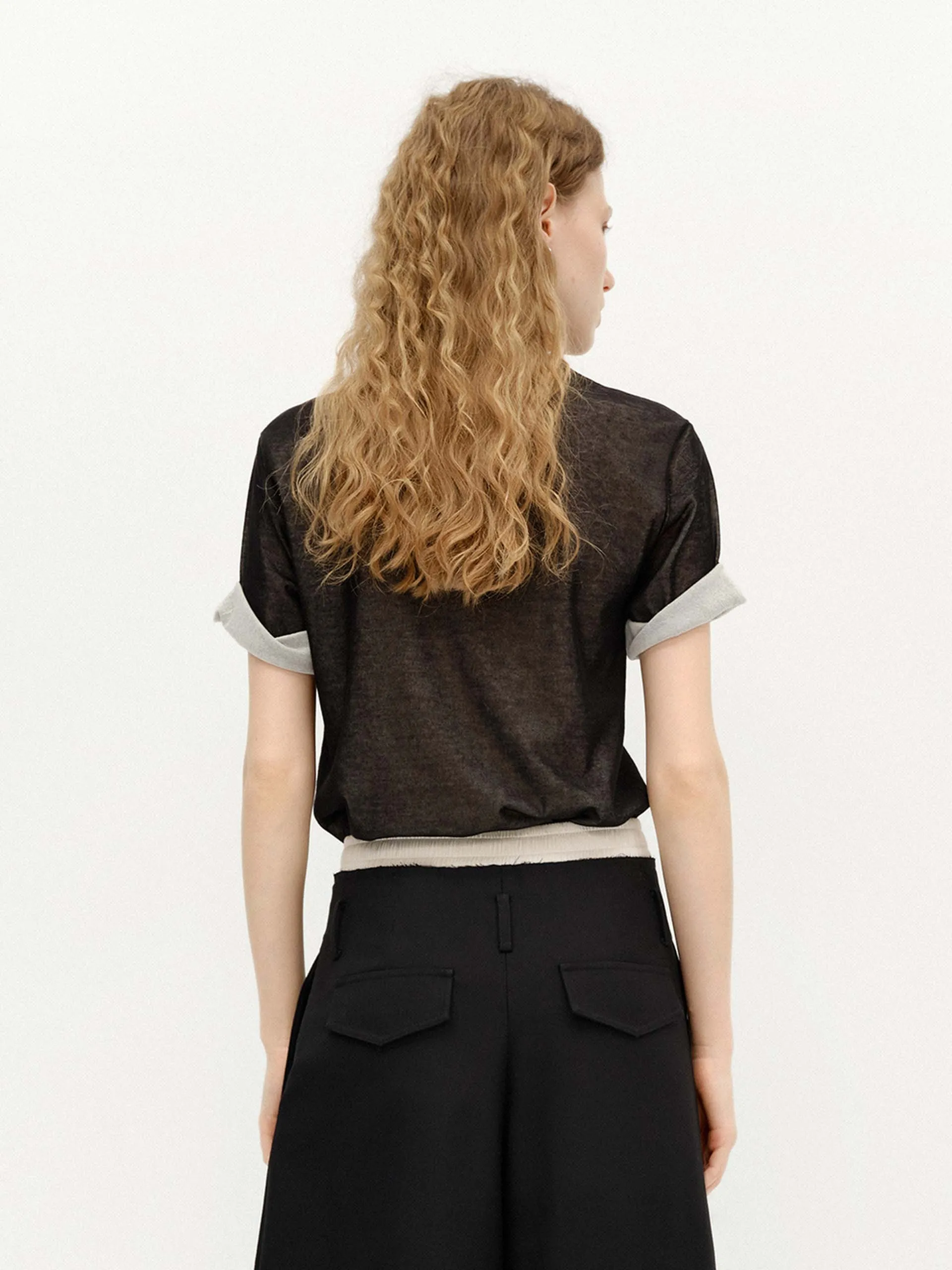 Cotton Blend Layered Top