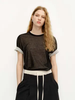 Cotton Blend Layered Top