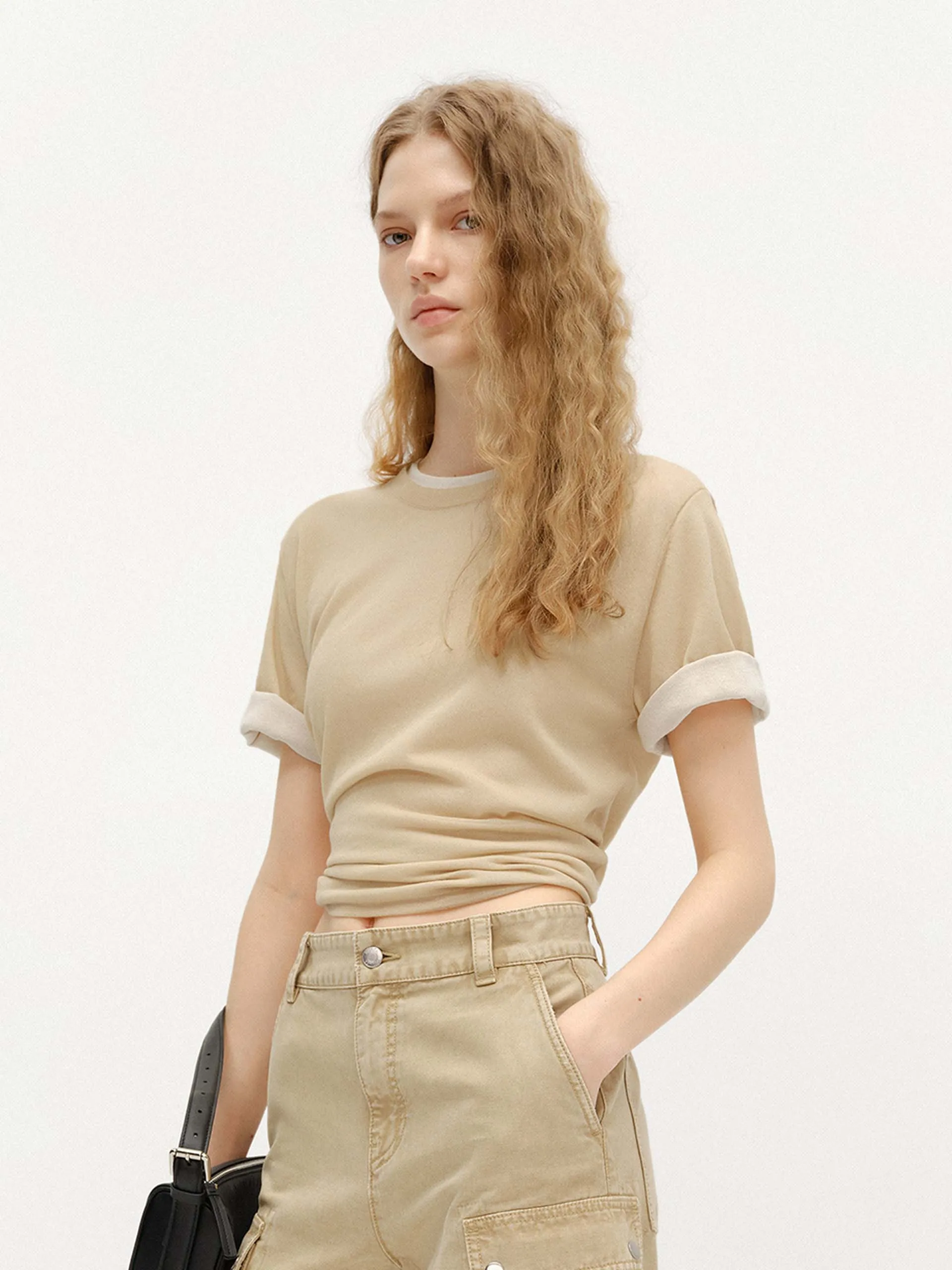 Cotton Blend Layered Top