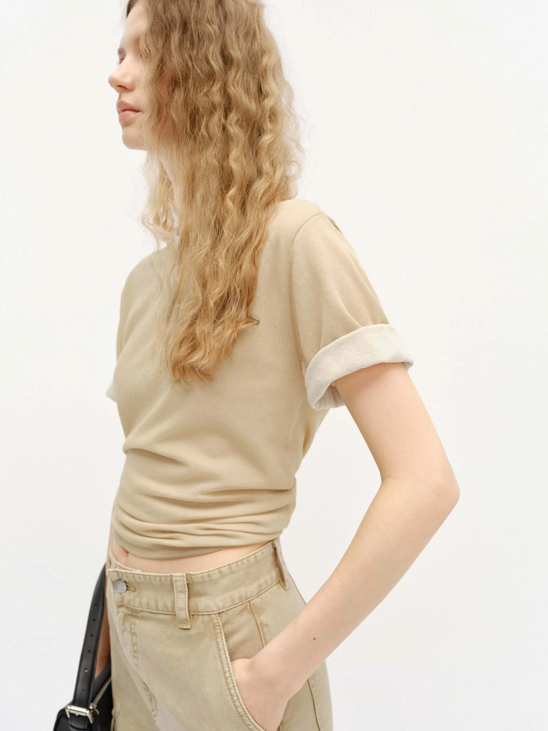 Cotton Blend Layered Top