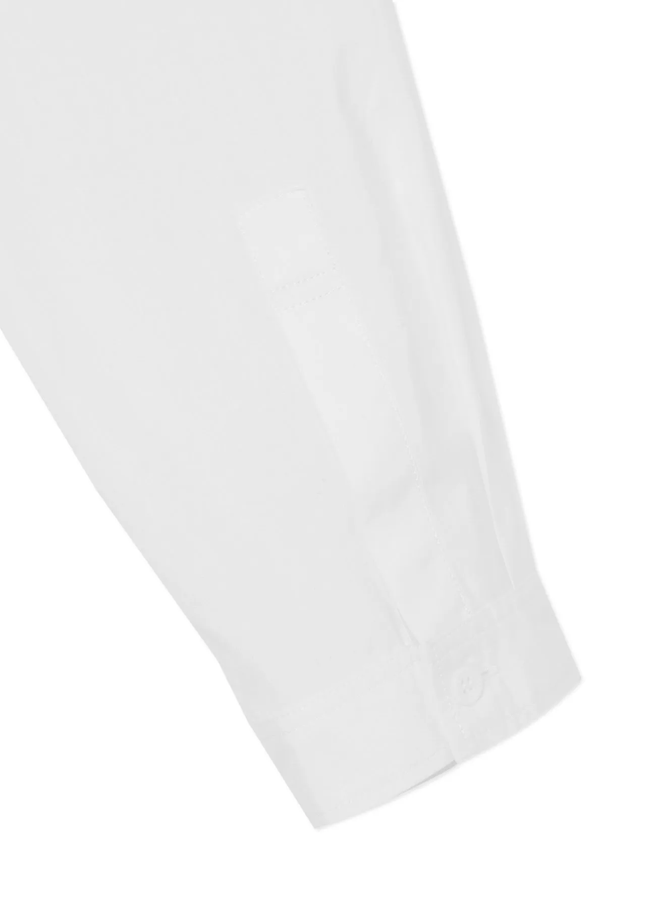 COTTON BROADCLOTH ASYMMETRIC COLLAR SHIRT