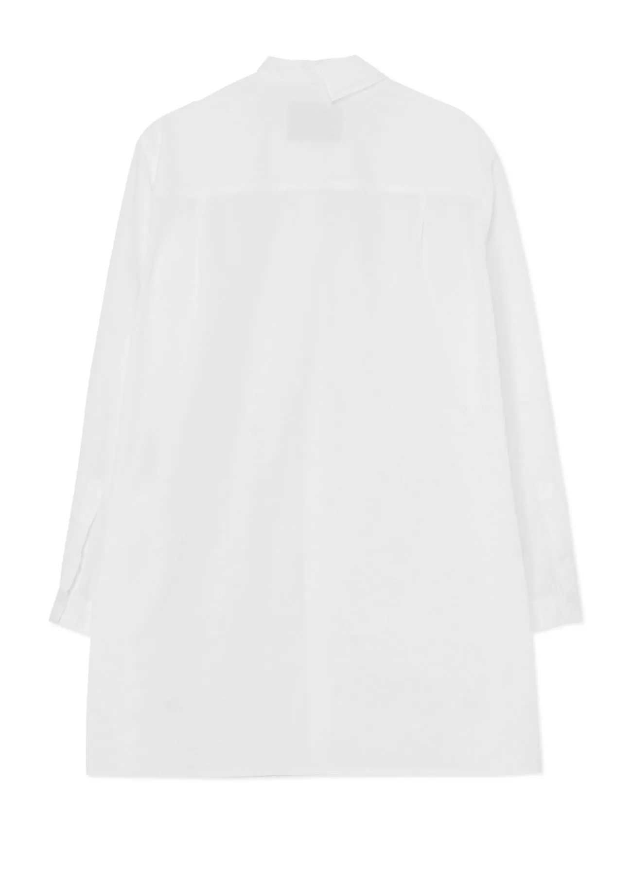 COTTON BROADCLOTH ASYMMETRIC COLLAR SHIRT
