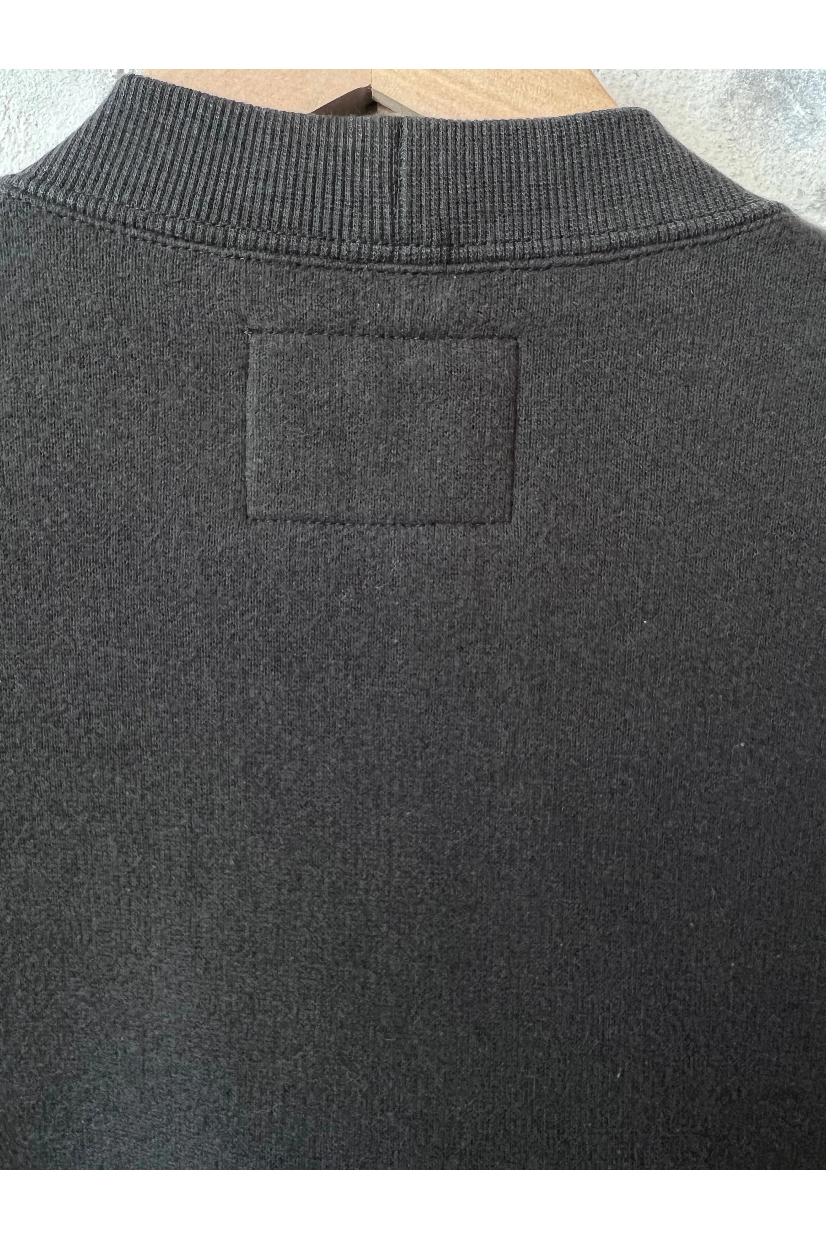 Cotton Tencel Brushed Fleece Cardigan - Dark Charcoal