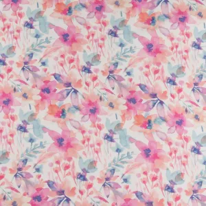 Digital Printed Tencel & Linen - FLORALIA - 001 - Pink