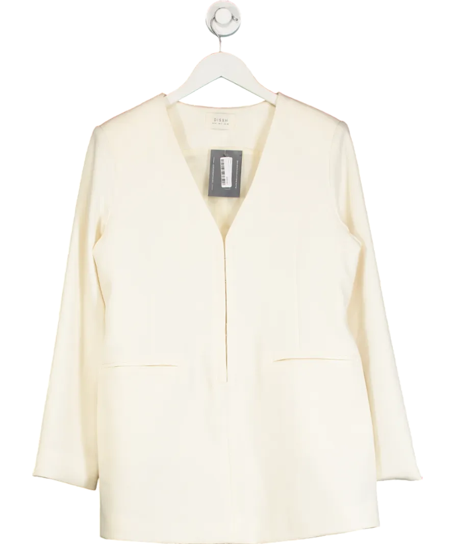 DISSH Cream Buttonless Blazer UK 6