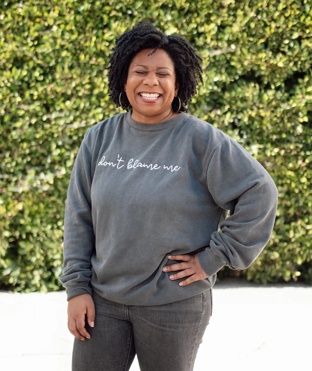 Don't Blame Me Sweatshirt - Grey