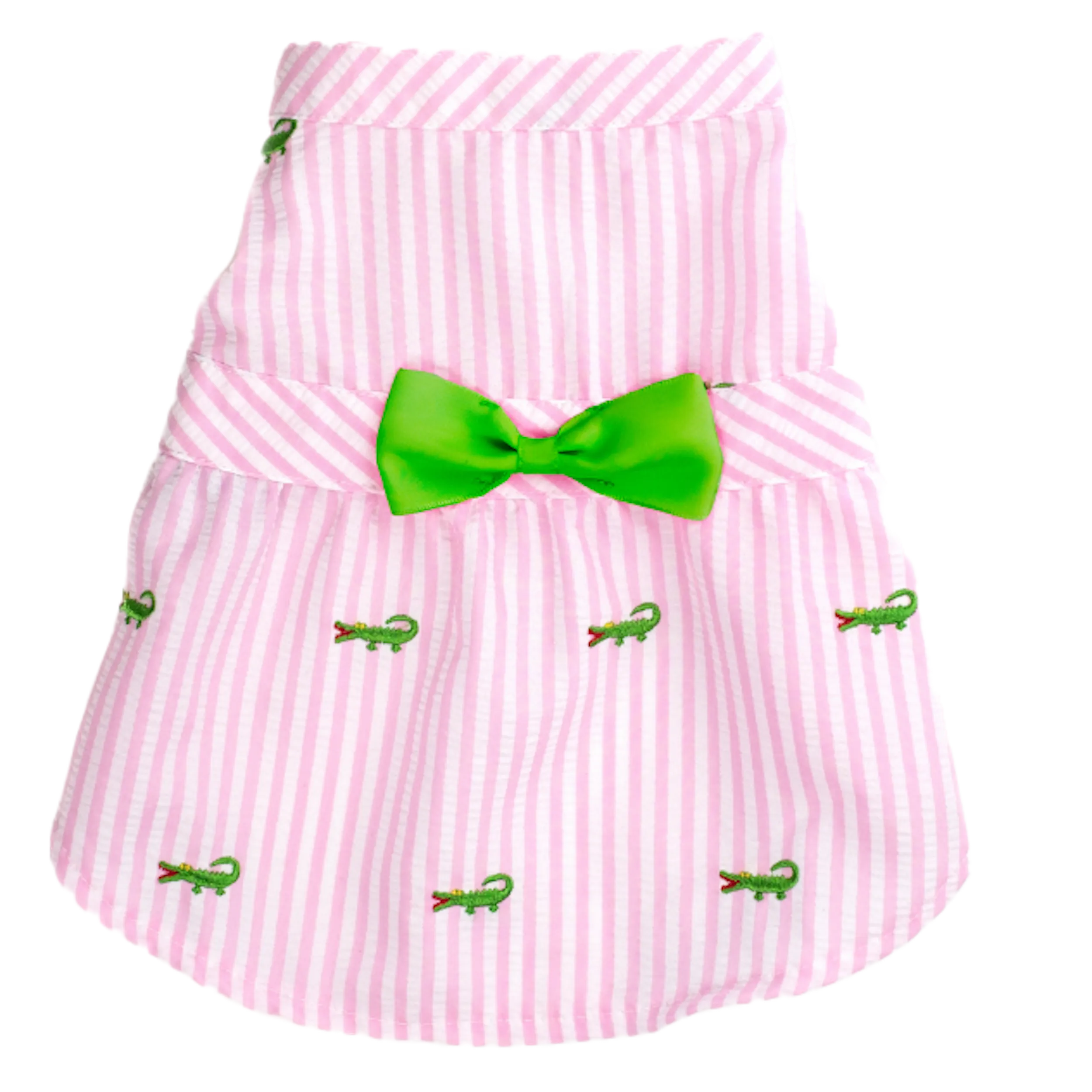 Dress | Pink Stripe Alligators