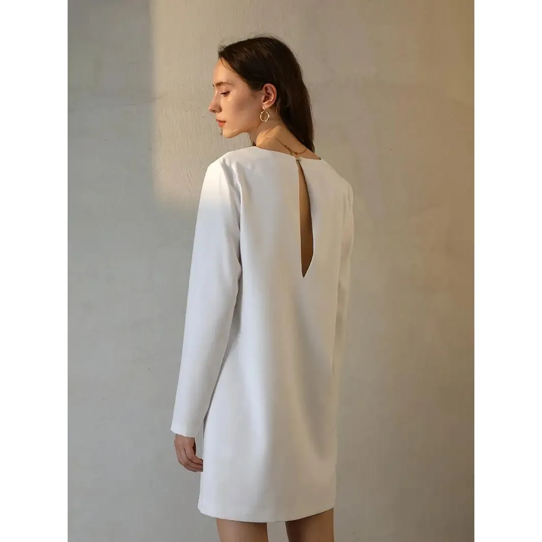 Elegant Notch Neck Tunic Dress for Holidays