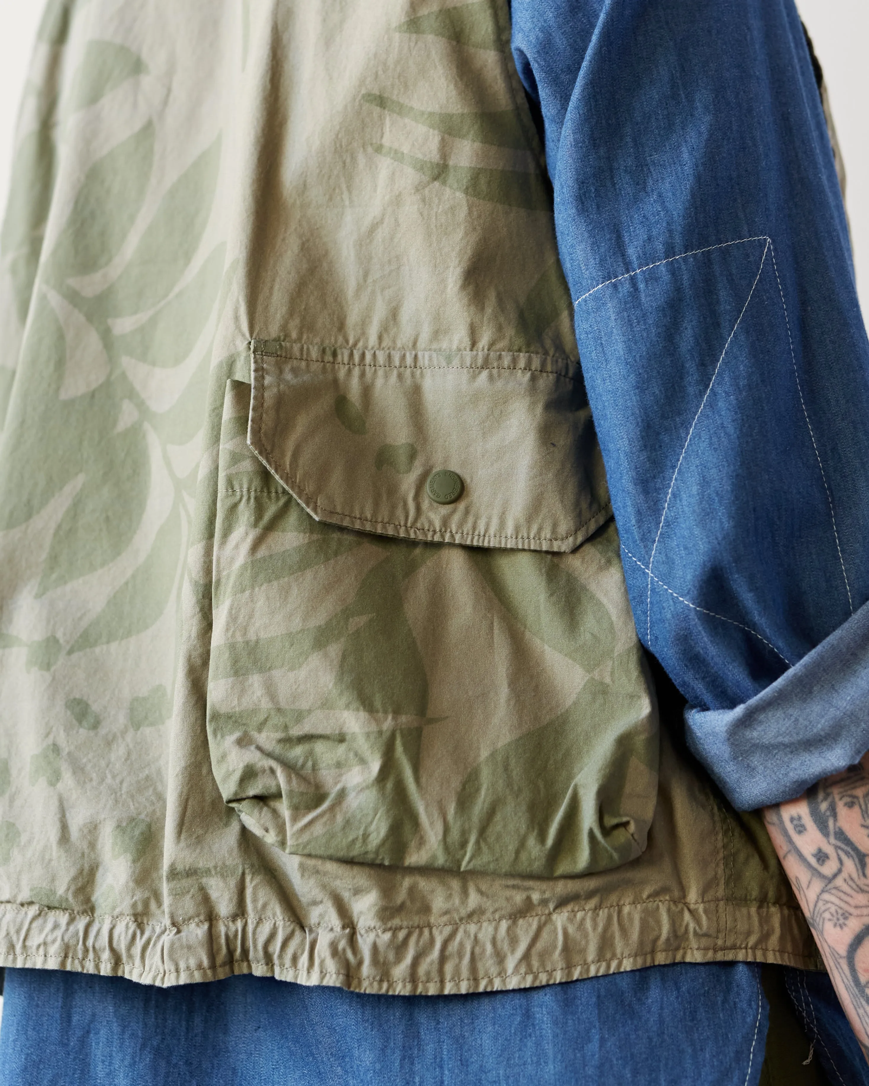 Engineered Garments Cover Vest, Khaki/Olive