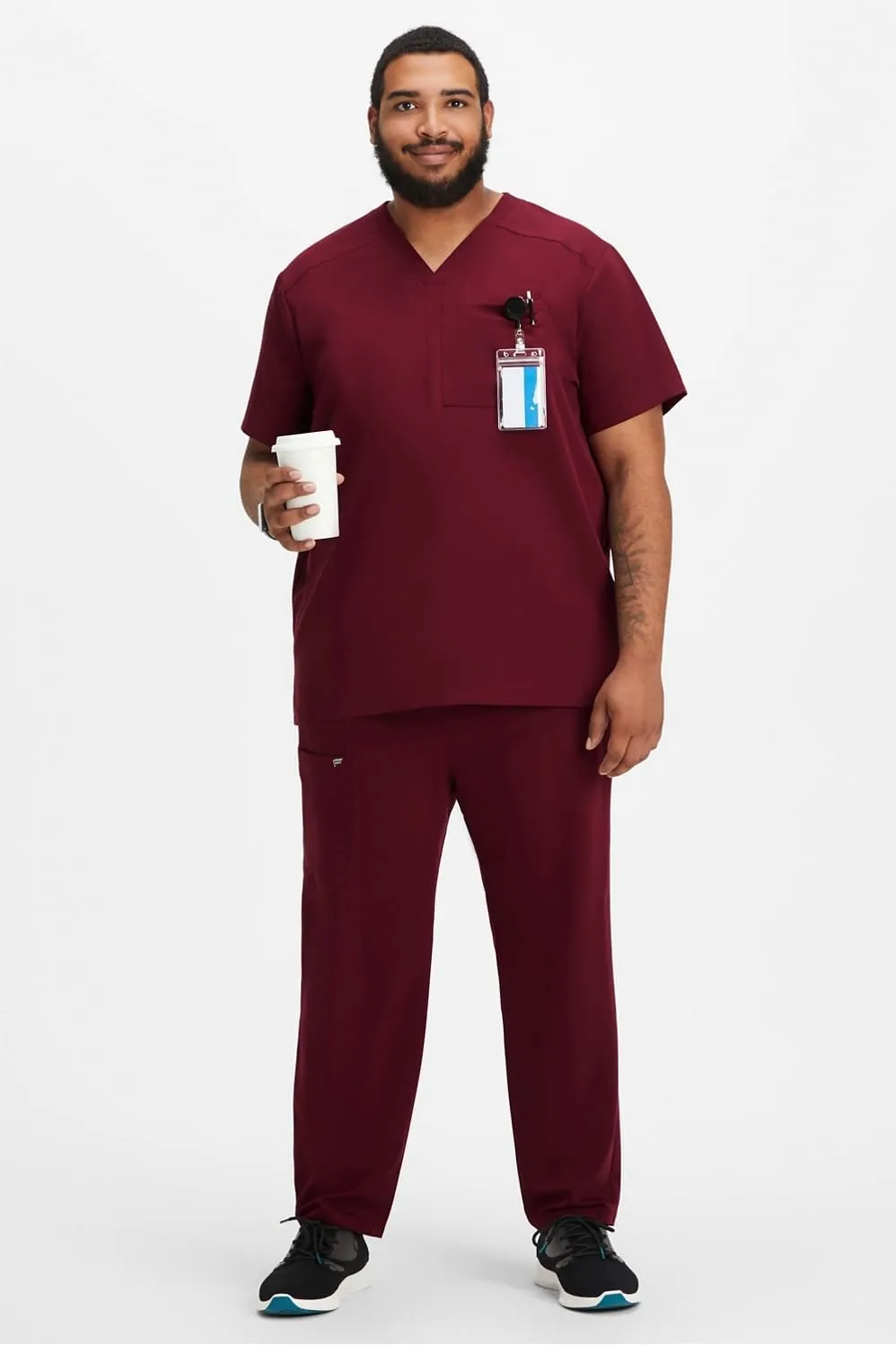 Fabletics Men's Intake Scrub Pant - MotionTech, 4-Way Stretch, Pocket-Packed, Wrinkle-Resist, Semi-Slim Fit