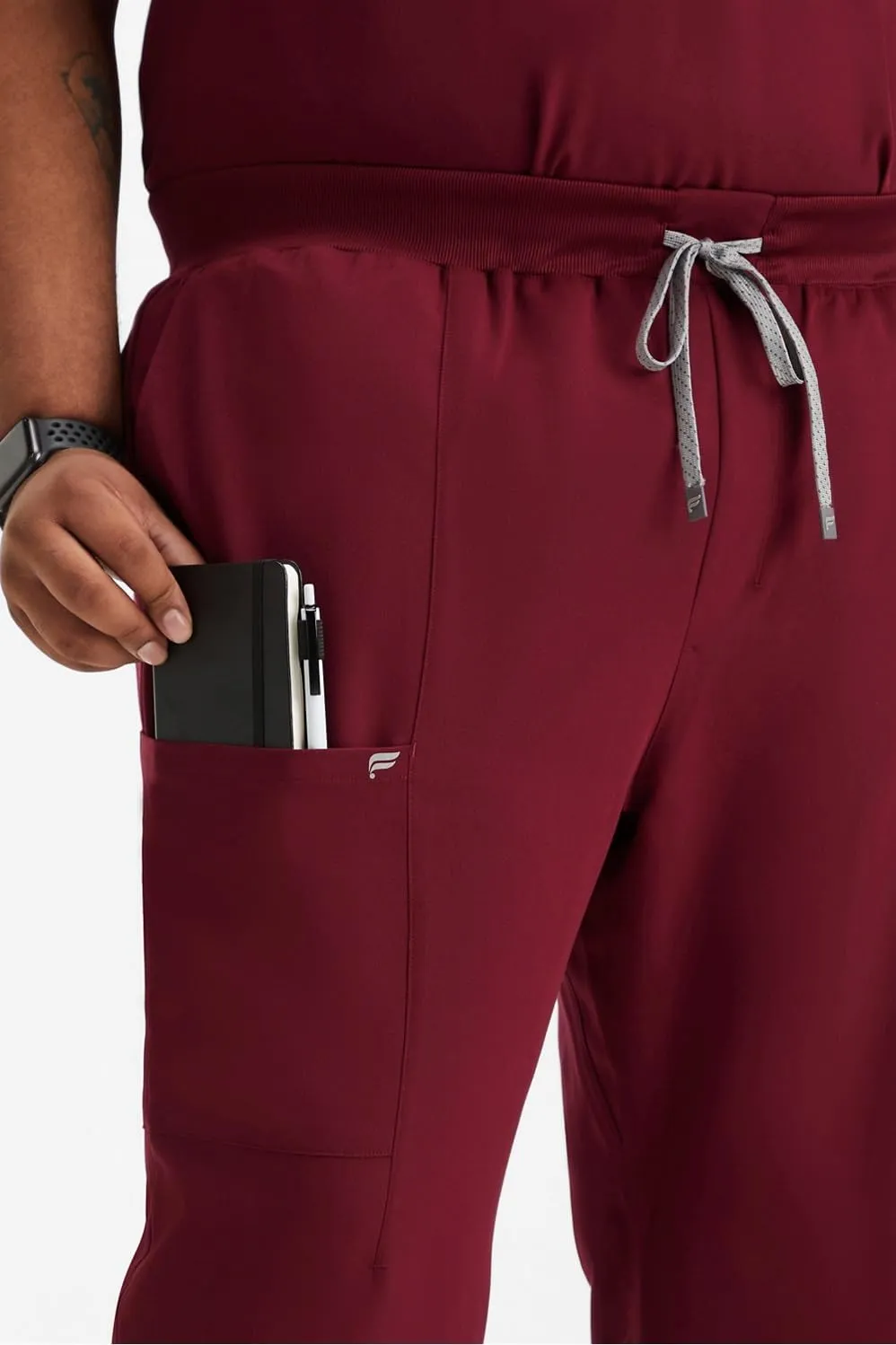 Fabletics Men's Intake Scrub Pant - MotionTech, 4-Way Stretch, Pocket-Packed, Wrinkle-Resist, Semi-Slim Fit