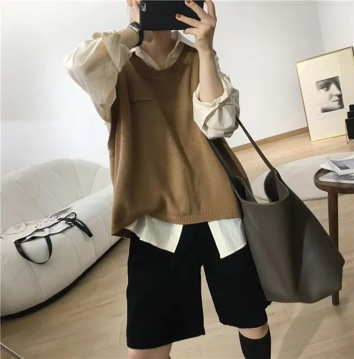 Flytonn-cute winter outfits casual winter outfits christmas outfit party look inspos High Waist Loose Cozy Corduroy Shorts