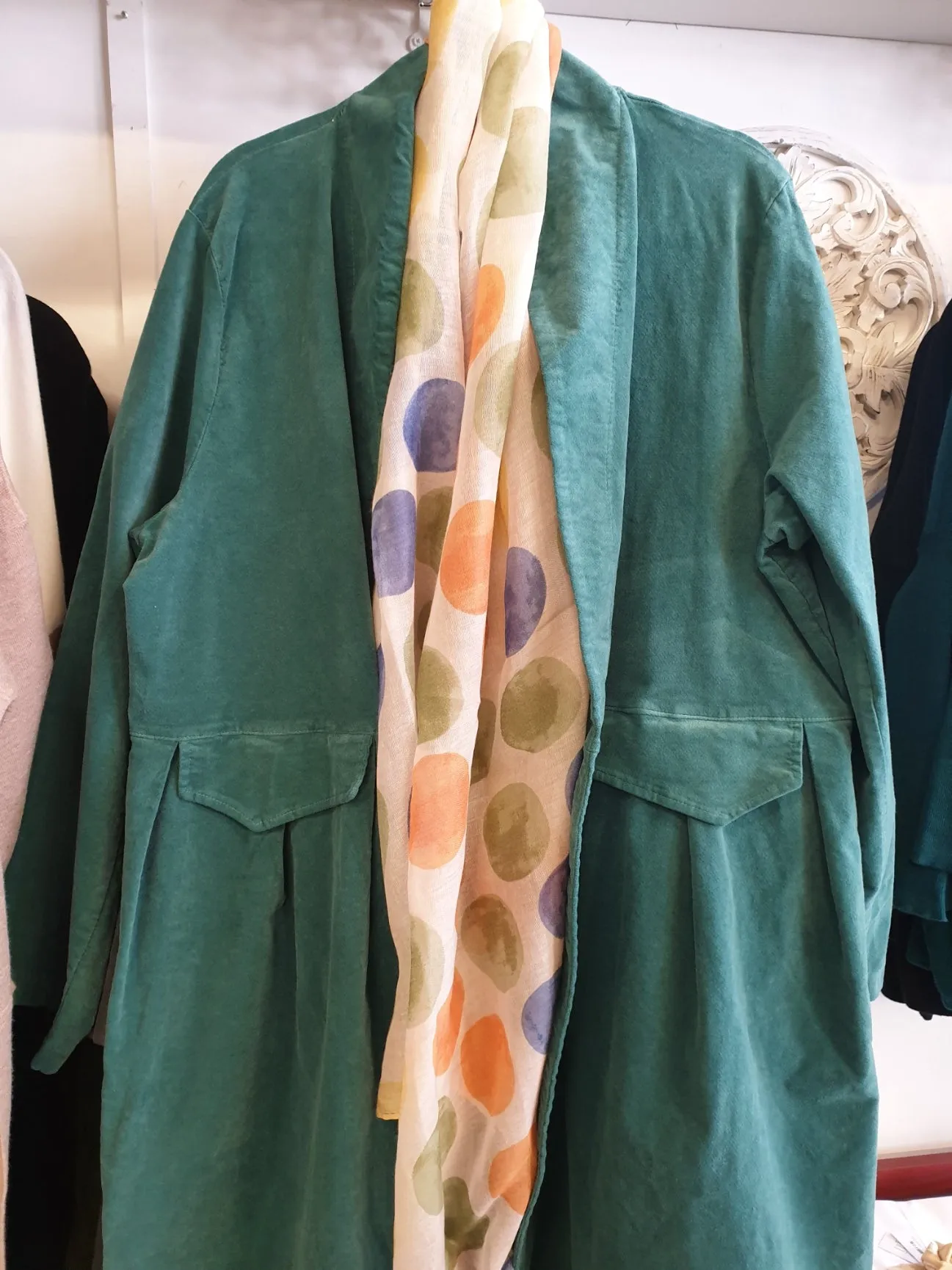 Frederic Italian Velvet Coat | Teal