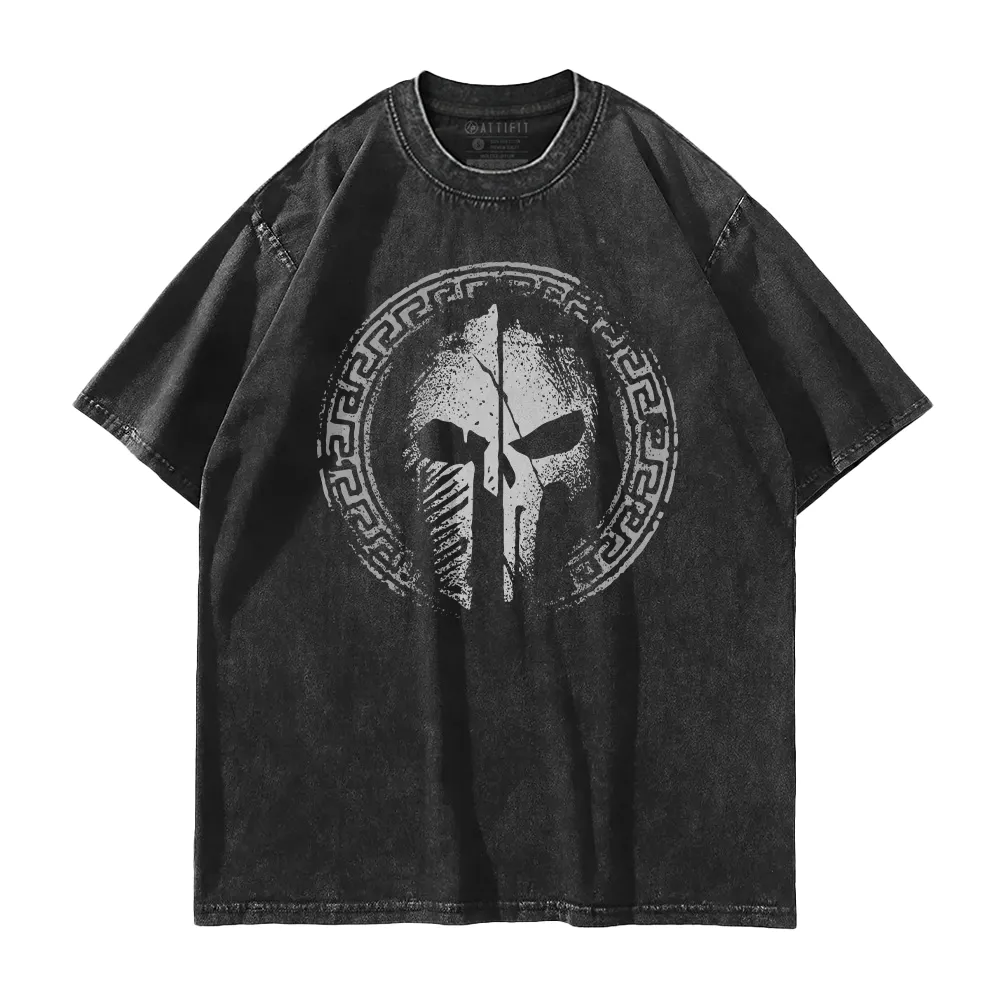 Greece Fretwork Totem Spartan Washed T-Shirt