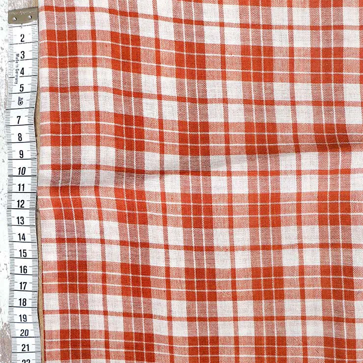 Handloom Nonus Check Orange