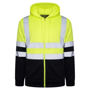 Hi Vis EN ISO 20471 Class 3 Yellow/Navy Zipper