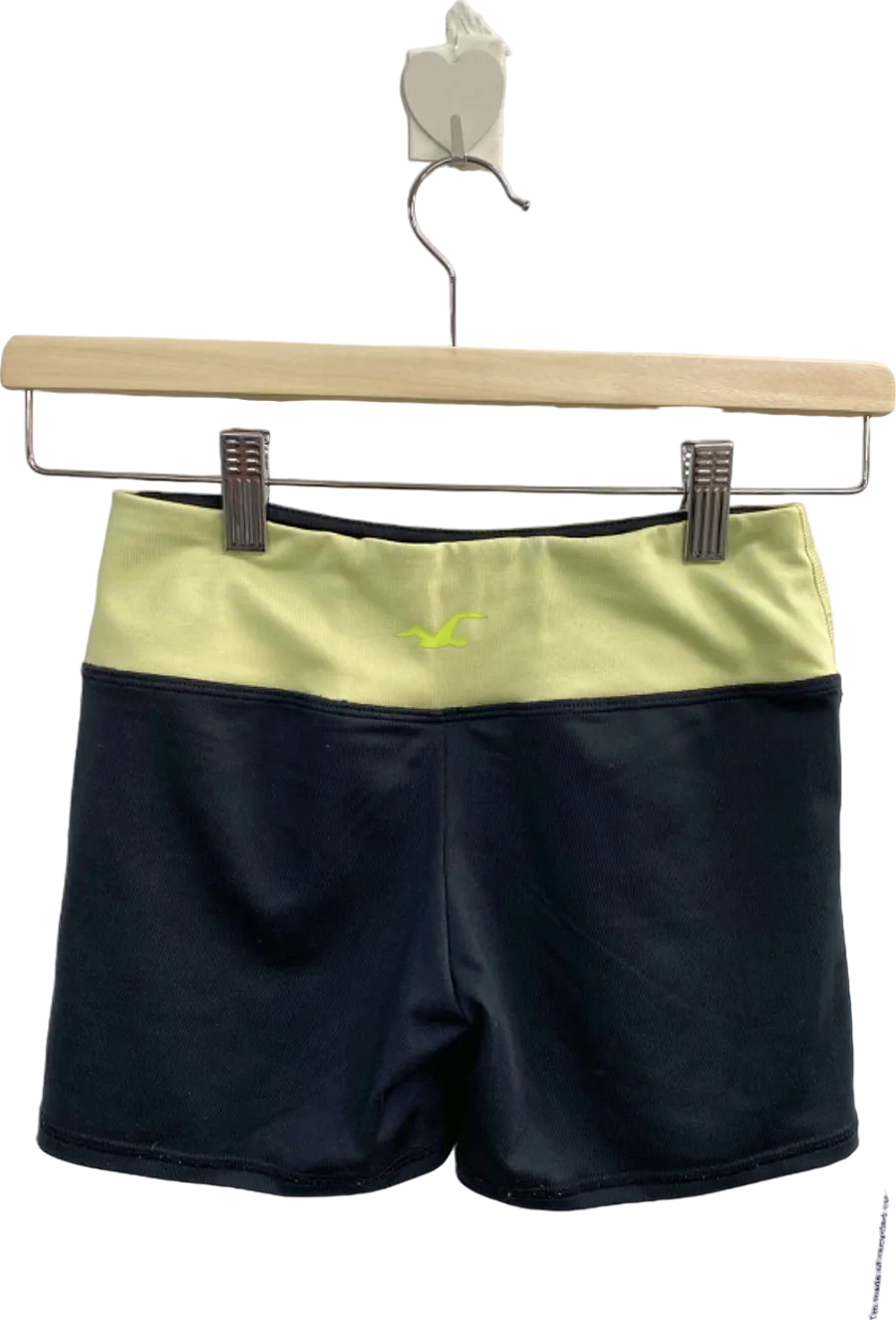 Hollister Black/Green Yoga Shorts XS
