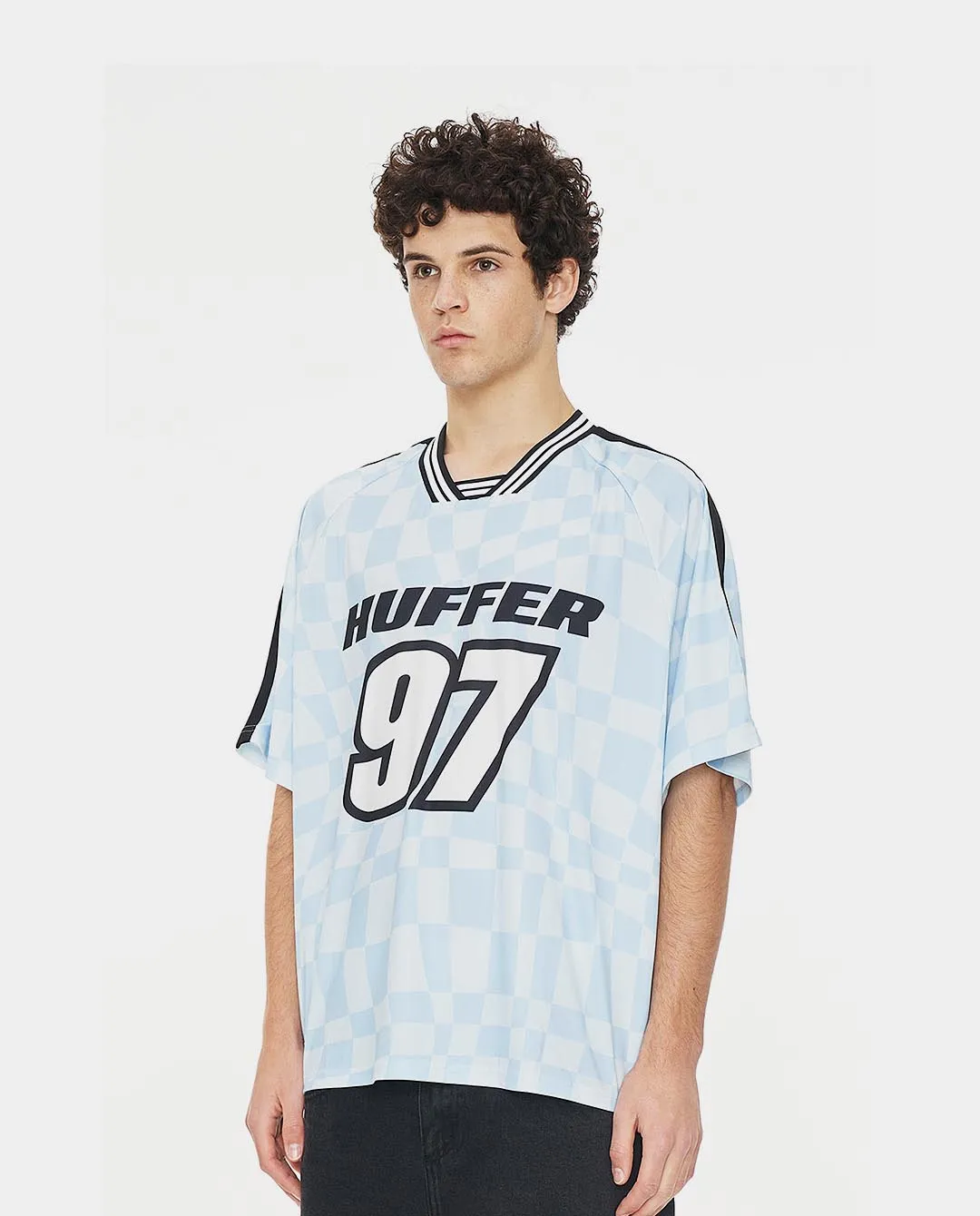 Huffer - Uncheck Football Jersey - Y2K Blue