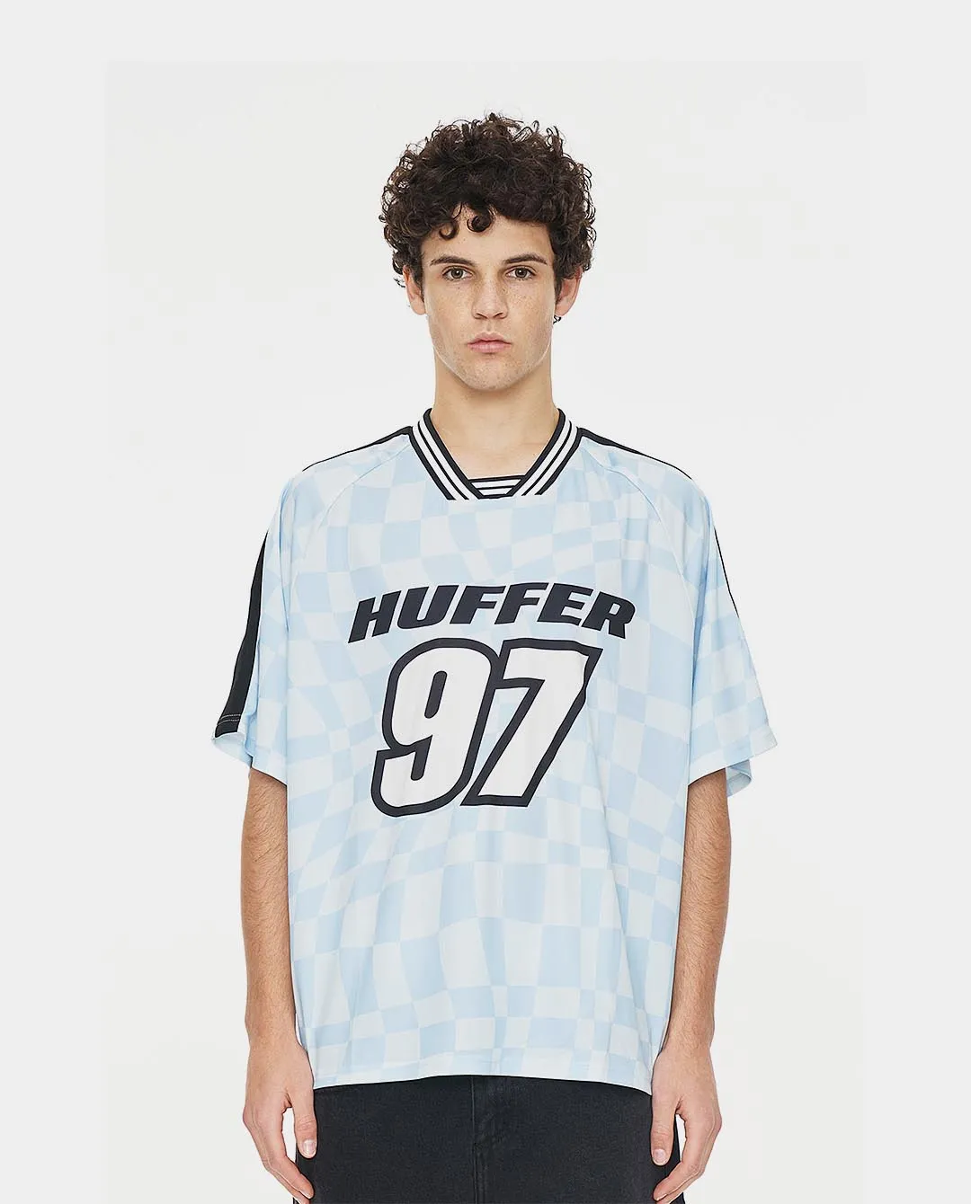 Huffer - Uncheck Football Jersey - Y2K Blue