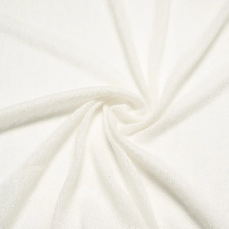 Ivory Wool Knit Jersey