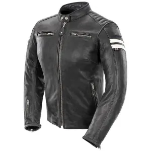 Joe Rocket Classic 92 Womens Black/White Leather Jacket