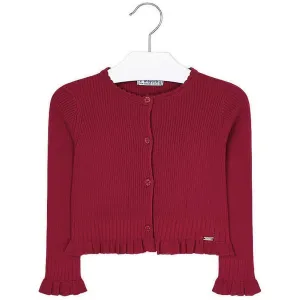 Knitted Button Front Cardigan with Pleated Hem