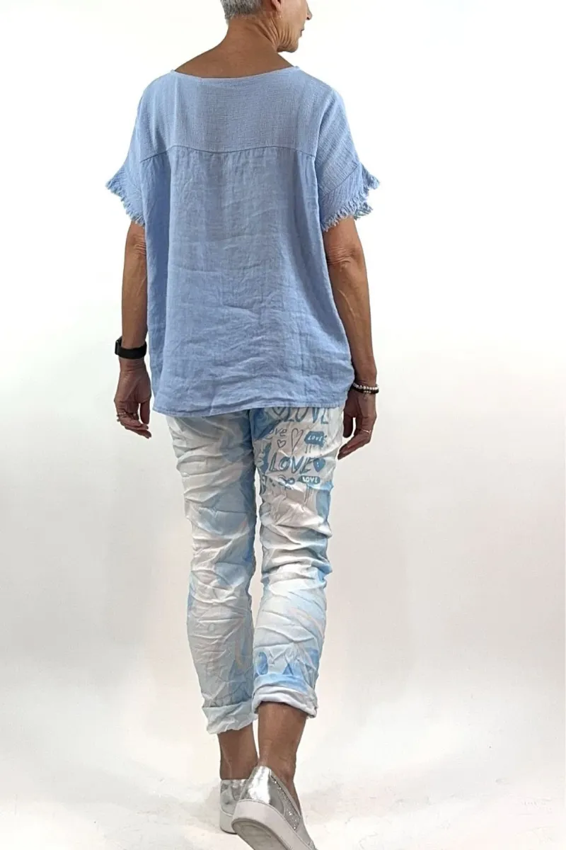 La Strada Stretch Jogger Elastane Viscose Pants Gold Leaf