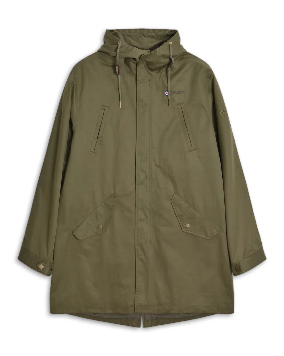 Lambretta Men's LAMDS002 Shower Resistant Parka Coat Khaki Green