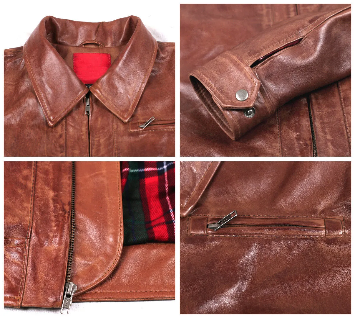Leather Jackets Hub Mens Genuine Lambskin Leather Jacket (Black, Aviator Jacket) - 1501389