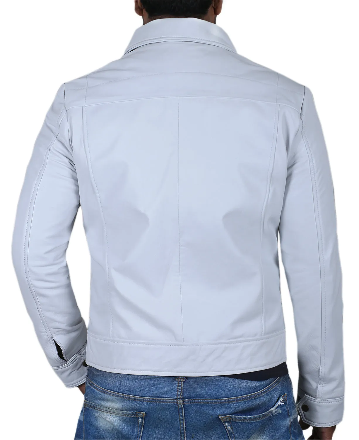 Leather Jackets Hub Mens Genuine Lambskin Leather Jacket (Black, Aviator Jacket) - 1501389