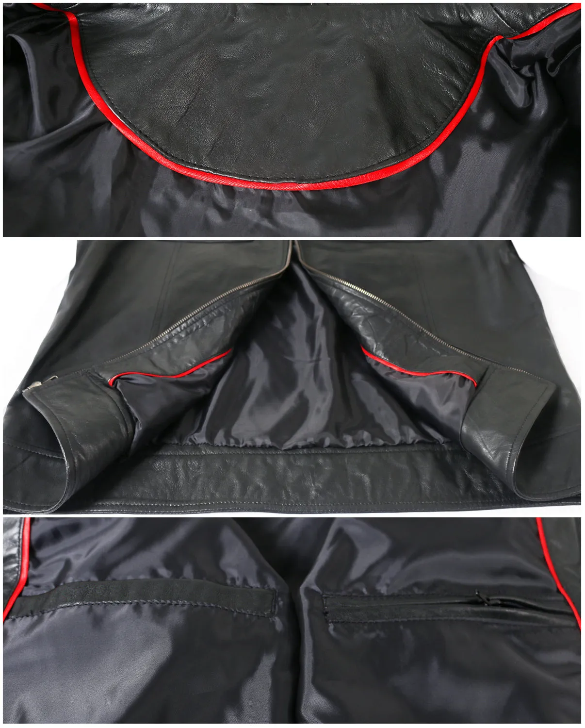 Leather Jackets Hub Mens Genuine Lambskin Leather Jacket (Black, Aviator Jacket) - 1501389