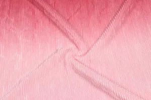 Light Pink & Dark Pink Double Shade Pleated Knit Fabric